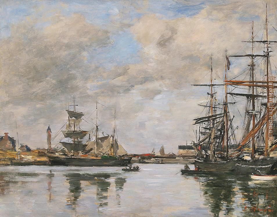 Trouville, Le Port painting - Eugene Boudin Trouville, Le Port art painting